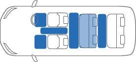 KARO SISAL BLUE WHITE FLOOR MATTS FOR HONDA FREED GB5 SISAL-3865-BLUE-WHITE