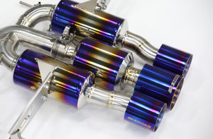 R1 TITAN EXTRA STTI 09 GOLD RING WITH SCORCHED SUB SILENCER AND R1 TITAN LOGO FOR HONDA CIVIC TYPE R FL5 R1-TITAN-00057