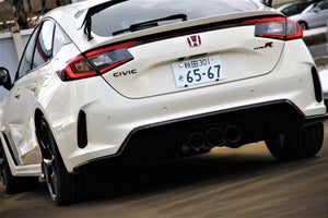 R1 TITAN EXTRA STTI 09 GOLD RING WITH SCORCHED SUB SILENCER AND R1 TITAN LOGO FOR HONDA CIVIC TYPE R FL5 R1-TITAN-00057