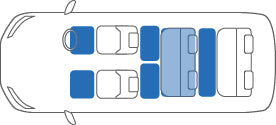 KARO SISAL BLUE BLACK LUGGAGE MAT FOR NISSAN MISTRAL R20 SISAL-1216-BLUE-BLACK