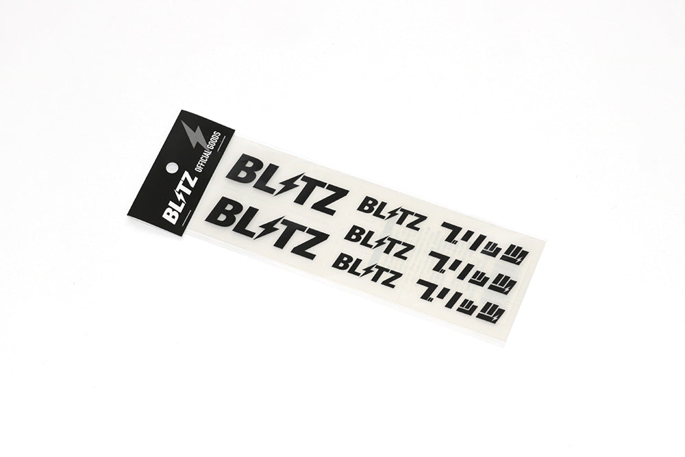 BLITZ VARIETY LOGO STICKER BLACK 3 TYPES, 8 PIECES 13563