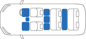 KARO SISAL NAVY BLACK FLOOR MATTS FOR TOYOTA GRAND HIACE KCH VCH1# SISAL-1301-NAVY-BLACK