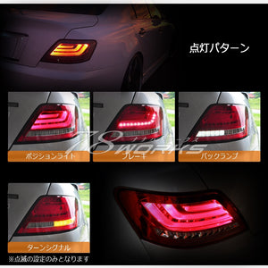 78WORKS FIBER LED TAIL LAMP WITH BLINKER V1 RED CLEAR FOR TOYOTA GRX120 SERIES MARK X L129