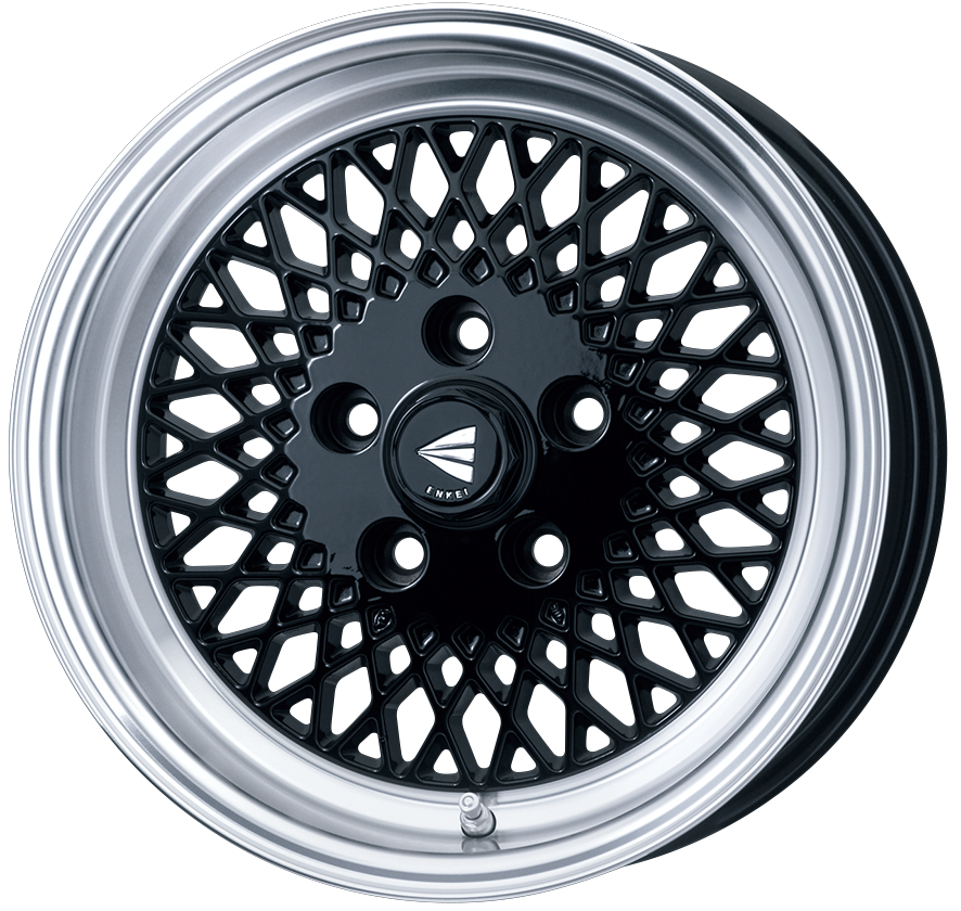 ENKEI ENKEI NEO CLASSIC ENKEI92 15X7J 100X4 38 BLACK WITH MACHINED LIP ENKEI-01512