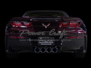 POWER CRAFT HYBRID EXHAUST MUFFLER SYSTEM WITH BLACK TAIL FOR CORVETTE CORVETTE C7 P-CO990101-BKT
