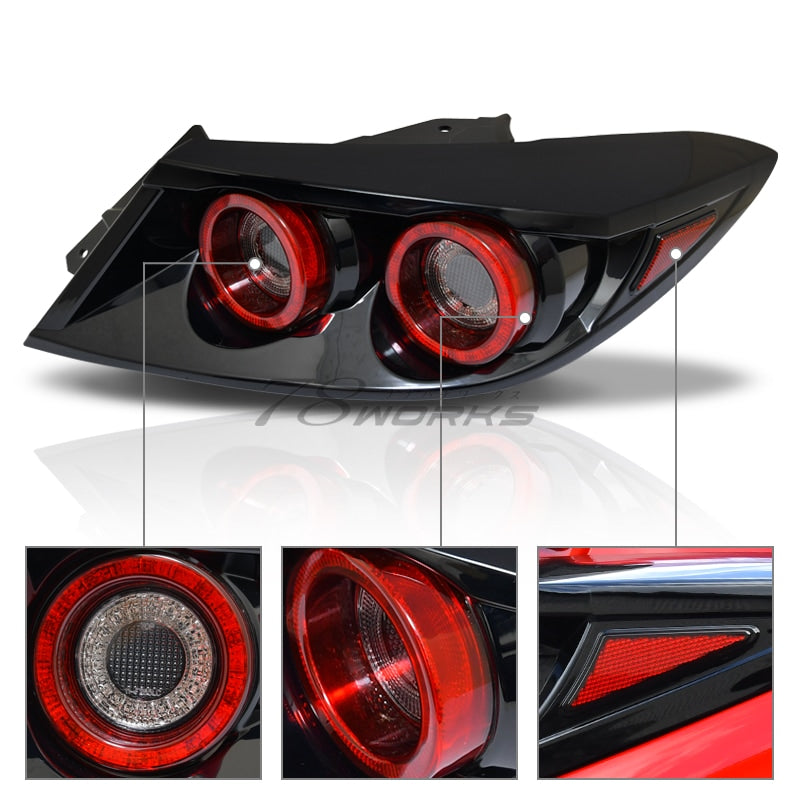 78WORKS 3D ROUND FLOWING TURN SIGNAL LED TAIL LAMP RS SERIES RED