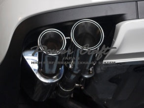 POWER CRAFT TURBO HYBRID EXHAUST MUFFLER SYSTEM WITH BLACK TAIL FOR MASERATI QUATTROPORTE TURBO V6 2WD 3.0L P-MAS790102-BKT