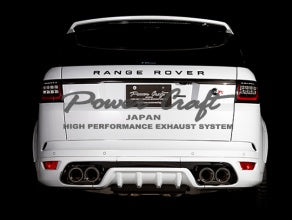 POWER CRAFT HYBRID EXHAUST MUFFLER SYSTEM WITH BLACK TAIL FOR RANGE ROVER SPORT SVR 4WD  P-LAN1130101-BKT