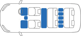 KARO FLAXY BRILLIANT BLUE LUGGAGE MATS FOR HONDA ODYSSEY RC4 FLAXY-3803-BLUE