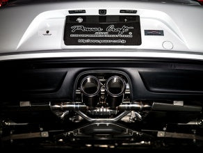 POWER CRAFT HYBRID EXHAUST MUFFLER SYSTEM WITH BLACK TAIL FOR PORSCHE 718 BOXSTER PORSCHE 718 CAYMAN  P-PO600101-BKT