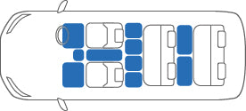 KARO SISAL BLUE WHITE LUGGAGE MAT FOR TOYOTA GLANVIA VCH KCH1#W SISAL-1094-BLUE-WHITE