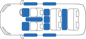 KARO KRONE TWEED BLACK LUGGAGE MATS FOR NISSAN SERENA C26 KRONE-2913-BLACK