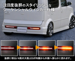 CRYSTAL EYE FULL LED TAIL LAMP V2 WITH FLOWING SEQUENTIAL TURN SIGNALS [CLEAR] FOR NISSAN CUBE Z11  J238CL