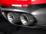 POWER CRAFT HYBRID EXHAUST MUFFLER SYSTEM BLACK TAIL WITH X TUBE FOR FERRARI 812 P-FE1030101-SE-BKT