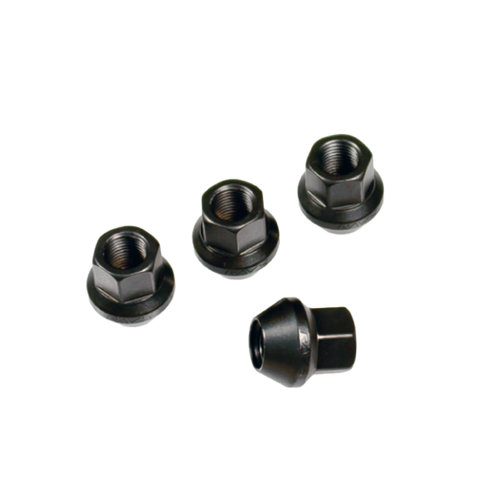 RAYS 17HEX RACING NUT L25 SHORT (OPEN END TYPE) 4P 12X1.25 BK (BLACK) 74130000221BK