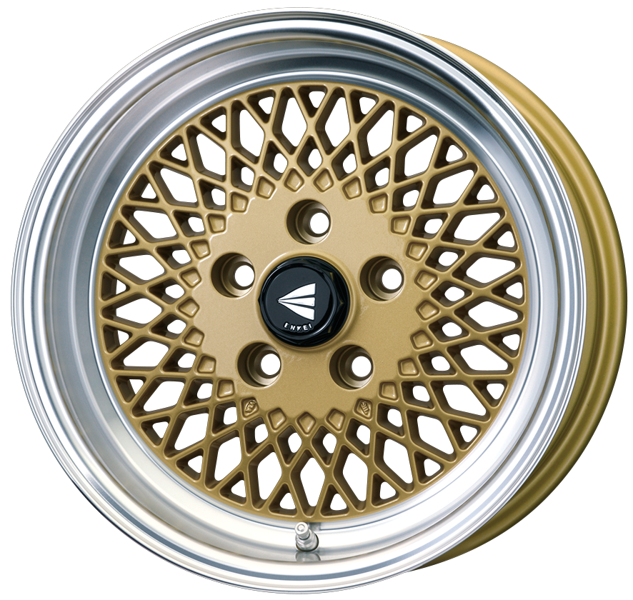 ENKEI ENKEI NEO CLASSIC ENKEI92 15X7J 100X4 38 GOLD WITH MACHINED LIP ENKEI-01498