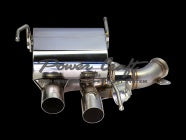 POWER CRAFT HYBRID EXHAUST MUFFLER SYSTEM TITAN TAIL WITH BLACK TAIL FOR FERRARI F12 TDF P-FE1030101-BKT