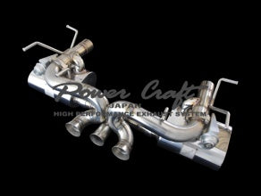 POWER CRAFT HYBRID EXHAUST MUFFLER SYSTEM WITH RACING STRAIGHT CATALYZER AND WITH BLACK TAIL FOR FERRARI 488 ITALIA P-FE450101-SE-BKT