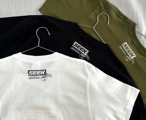 SEEKER SEEK SHORT SLEEVE T-SHIRT BOX LOGO BLACK COLOR XL SIZE FOR  SEEK-SHIRT-BXL