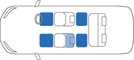 KARO SISAL BLUE WHITE FLOOR MATTS FOR LEXUS LEXUS LS UVF46 SISAL-2215-BLUE-WHITE