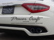 POWER CRAFT HYBRID EXHAUST MUFFLER SYSTEM WITH BLACK TAIL FOR MASERATI GRAN TURISMO P-MAS780101-BKT