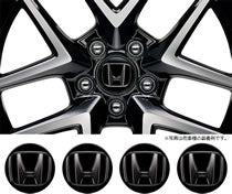 OEM HONDA 08W40T43000 ALUMINUM WHEEL CENTER CAP BLACK H MARK 4 PIECES 08W40-T43-000