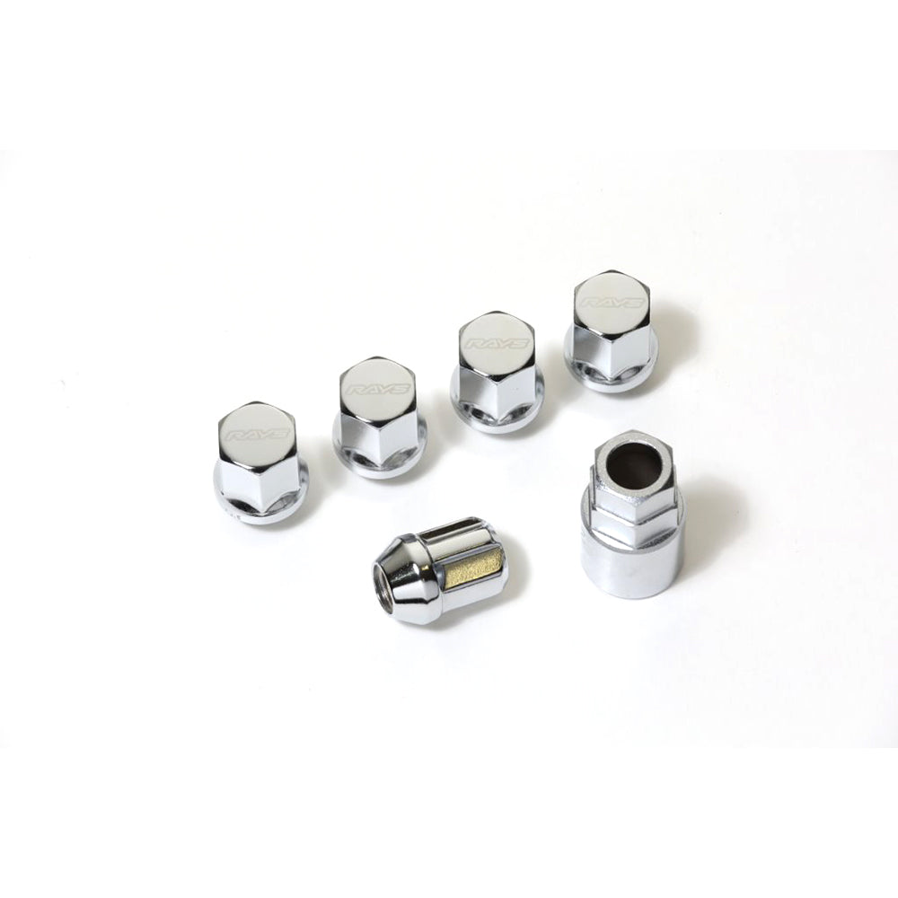 RAYS 19HEX L31 NUT&LOCK 12X1.25/5H CP (CHROME) 74081000001CP
