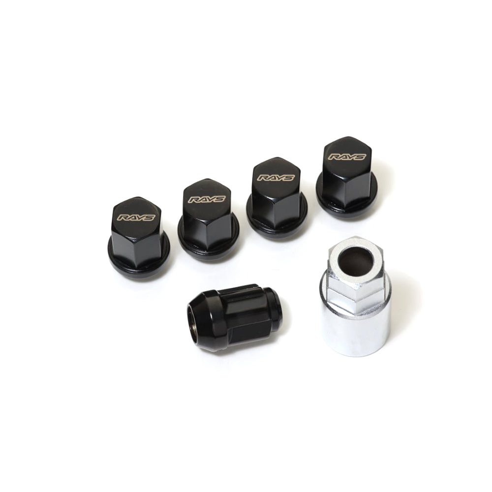 RAYS RAYS 19HEX L33 NUT&LOCK 14X1.5/5H BK (BLACK) 74081000002BK