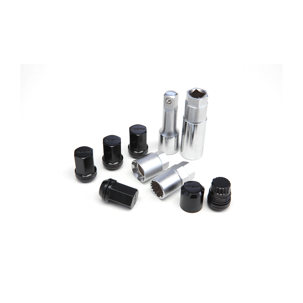 RAYS 19HEX DOUBLE LOCK&NUT 12X1.5 5H 20PC BK (BLACK) 74180000002BK