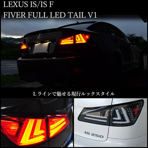 78WORKS HIGH BRIGHTNESS LED CURRENT LOOK FIBER LED TAIL V1 CLEAR FOR LEXUS 20 SERIES IS ISF J126-CL
