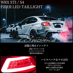 78WORKS FLOWING TURN SIGNAL TYPE FIBER LED TAIL LAMP BLACK FOR SUBARU WRX STI S4 J234BK