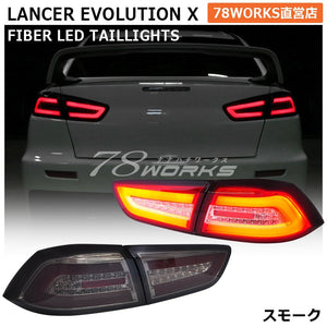 78WORKS FIBER LED TAIL SMOKE FOR MITSUBISHI CZ4A LANCER EVOLUTION X J226SM