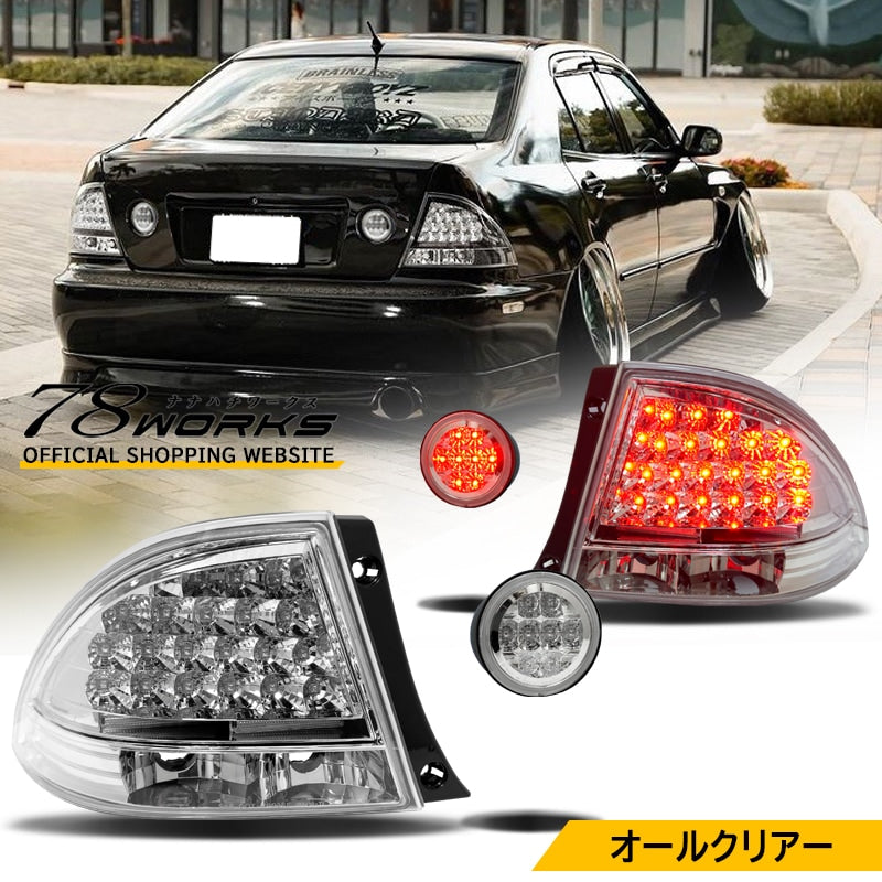 78WORKS LED TAIL LAMP CLEAR ALL CLEAR FULL CLEAR FOR TOYOTA ALTEZZA GXE10 SXE10 J360CLVWCL