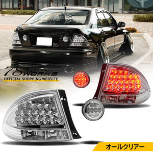 78WORKS LED TAIL LAMP CLEAR ALL CLEAR FULL CLEAR FOR TOYOTA ALTEZZA GXE10 SXE10 J360CLVWCL