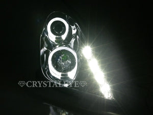 CRYSTAL EYE LED SQUID RING PROJECTOR HEADLIGHT V4 (CHROME) FOR TOYOTA CELICA ZZT230  S094CR