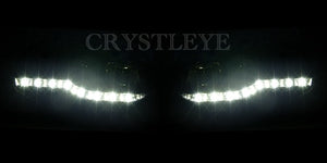 CRYSTAL EYE AUDI R8 LOOK LED PROJECTOR HEADLIGHTS (BLACK) FOR VOLKSWAGEN GOLF4 S064BK