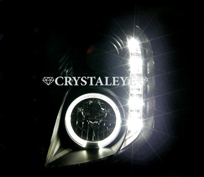 CRYSTAL EYE CULLING PROJECTOR HEADLIGHTS (BLACK) FOR NISSAN SKYLINE SEDAN V35 S092BK