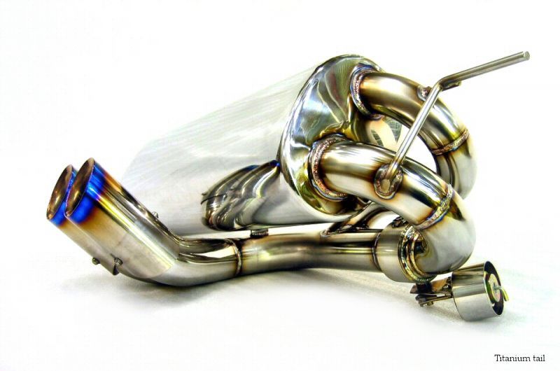 KREISSIEG CAT-BACK F1 SOUND VALVETRONIC EXHAUST SYSTEM TITANIUM FLOATING CURL TAIL SANDBLASTED KSG LOGO MARK FOR LOTUS ELISE TOYOTA 1ZR LTEL-06-TITANIUM