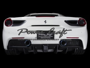 POWER CRAFT HYBRID EXHAUST MUFFLER SYSTEM WITH BLACK TAIL FOR FERRARI 488 PISTA P-FE880101-BKT
