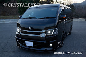 CRYSTAL EYE SEQUENTIAL TURN SIGNALS FULL LED HEADLIGHT V3 HIGH GRADE MODEL BLACK FOR TOYOTA HIACE 200 4TH 5TH 6TH 7TH GENERATION U013