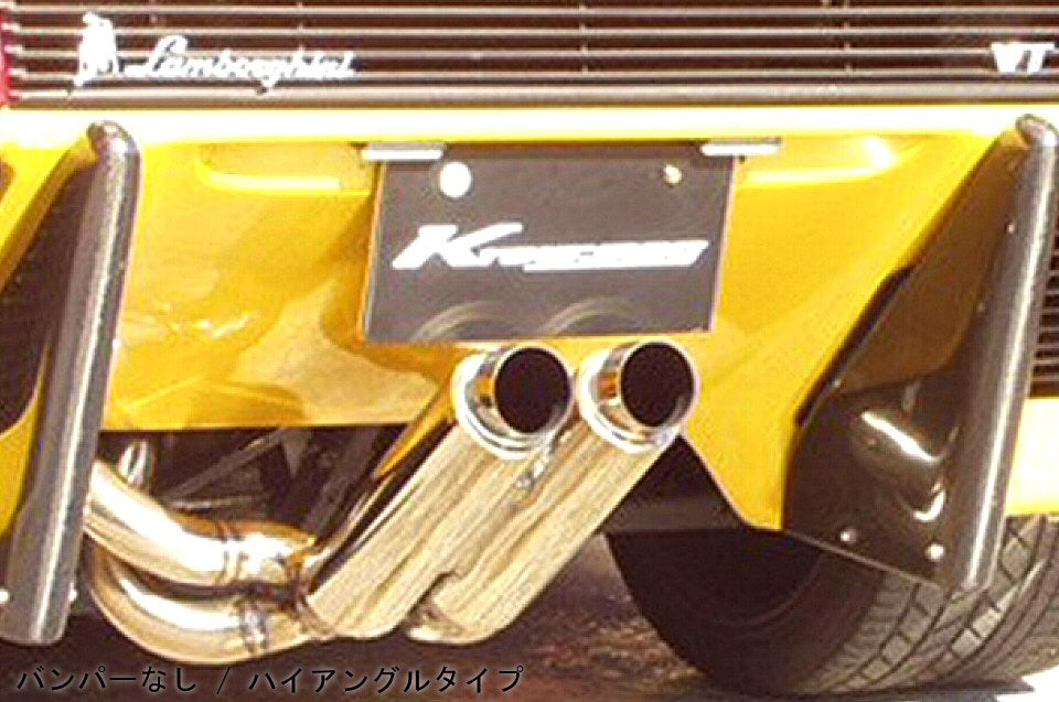 KREISSIEG F1 SOUND VALVETRONIC EXHAUST SYSTEM TITANIUM TAIL SANDBLASTED KSG LOGO MARK WITH BUMPER FOR LAMBORGHINI DIABLO GT LAD-13-TITANIUM-WITHBUMPER
