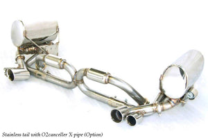 KREISSIEG CAT-BACK F1 SOUND VALVETRONIC EXHAUST SYSTEM STAINLESS STEEL FLOATING CURL TAIL SANDBLASTED KSG LOGO MARK FOR PORSCHE 996 CARRERA 4S  P996C4-01-STAINLES