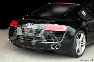 KREISSIEG CAT-BACK F1 SOUND VALVETRONIC EXHAUST SYSTEM STAINLESS STEEL FLOATING CURL TAIL SANDBLASTED KSG LOGO MARK FOR AUDI R8 V8 AUR8-01-STAINLESS-V8-4.2