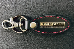 TOP SECRET LEATHER KEY RING RED FOR  TOP-SECRET-00341