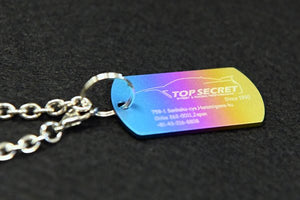 TOP SECRET TITANIUM KEY CHAIN – DOG TAG TYPE BLUE GOLD FOR  TOP-SECRET-00306