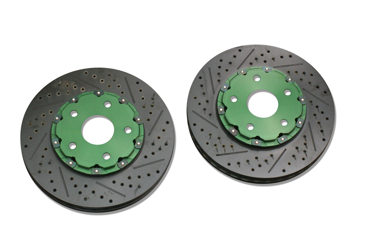 BIOT STOCK REPLACMENT D NUT 3 PIECE ROTOR REAR GREEN FOR LEXUS LC500 500H URZ100 GWZ100 BR.R2.LX15R-GREEN