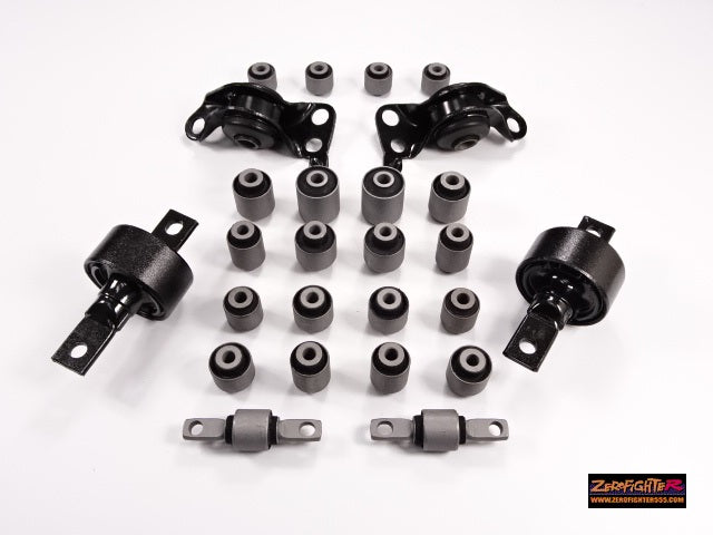ZEROFIGHTER SUSPENSION REINFORCEMENT BUSHING 26-PIECE COMPLETE SET FOR HONDA INTEGRA DC1 DC2 DB6 DB8 TYPE R ZEROF-01224