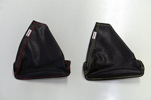 TOP SECRET HANDBRAKE BOOTS RED STITCHING FOR NISSAN SKYLINE GT-R BNR32 TOP-SECRET-00433