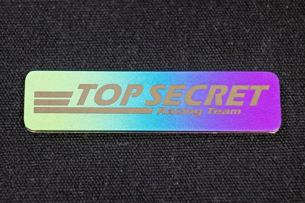 TOP SECRET TS TITANIUM EMBLEM LINE LOGO BLUE GOLD FOR  TOP-SECRET-00288