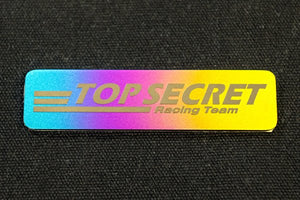 TOP SECRET TS TITANIUM EMBLEM LINE LOGO BLUE GOLD FOR  TOP-SECRET-00288